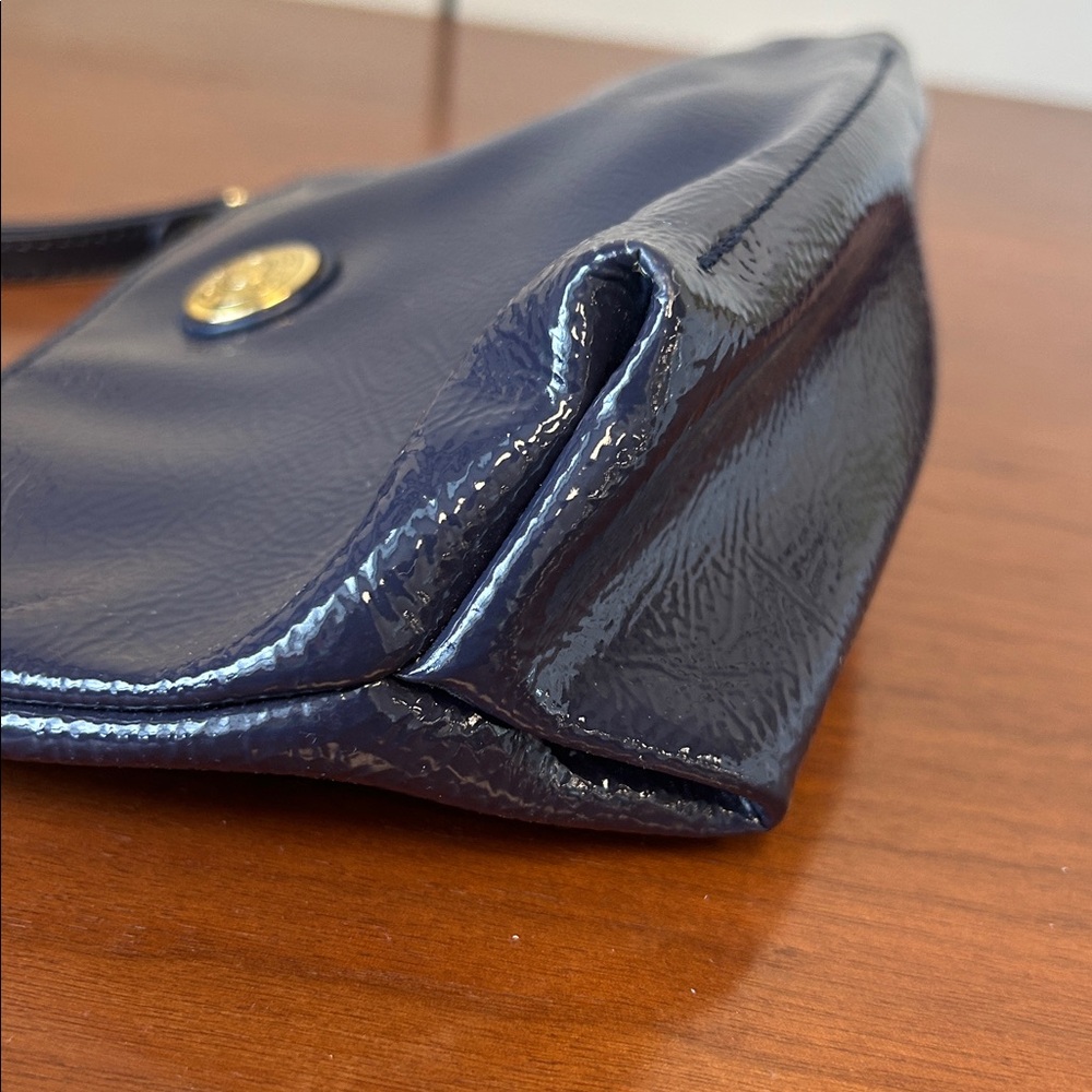 Tommy Hilfiger Navy Patent Wristlet Clutch - Women Bags - Picture 6 of 7